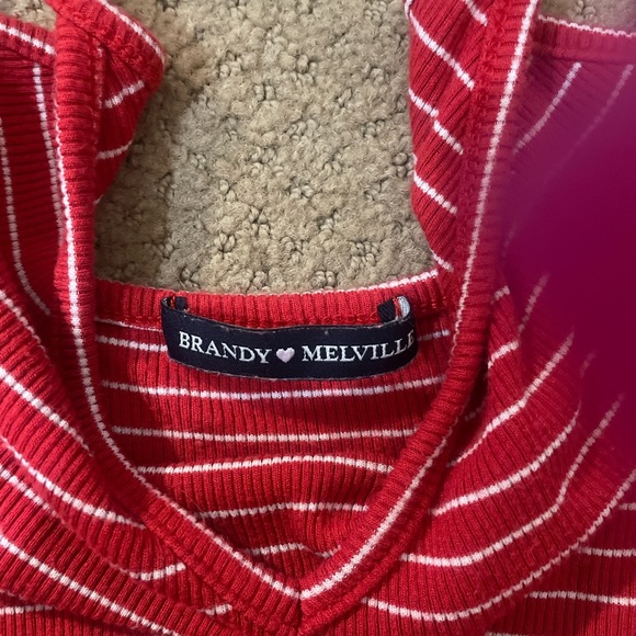 brandy melville red and white tank - Picture 2 of 2